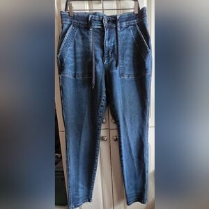 💥 Judy Blue "Finn" High Rise Vintage Wash Denim Jogger - Dark Wash